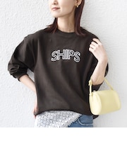 【WEB限定】SHIPS ラウンド ロゴ 刺繍 スウェット