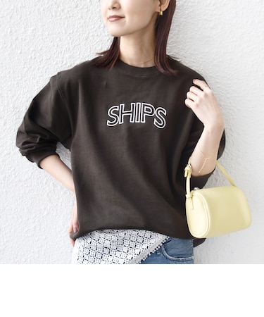 【WEB限定】SHIPS ラウンド ロゴ 刺繍 スウェット