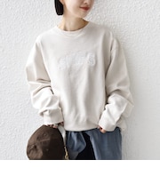 【WEB限定】SHIPS ラウンド ロゴ 刺繍 スウェット