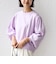 【WEB限定】〈手洗い可能〉ショルダー タック パフ スリーブ ミニ 裏毛 プルオーバー
