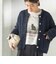 〈手洗い可能〉ミックスカラー ニット ジャケット