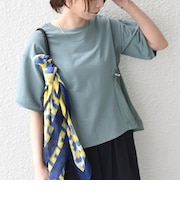SHIPS Colors:〈洗濯機可能〉ミニ裏毛 ドッキング トップス◇