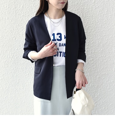 SHIPS Colors:〈手洗い可能〉2WAY ストレッチ Vカラー ジャケット（セットアップ対応可能）◇