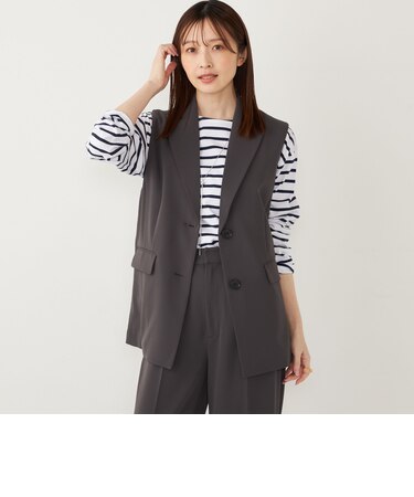 SHIPS Colors:〈手洗い可能〉シングルボタン ジレ (セットアップ対応可能)◇
