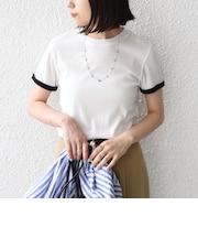 SHIPS Colors:〈手洗い可能〉シアー ドライ タッチ バイカラー TEE◇