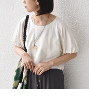SHIPS Colors:〈手洗い可能〉ミニ裏毛 バルーンスリーブ トップス