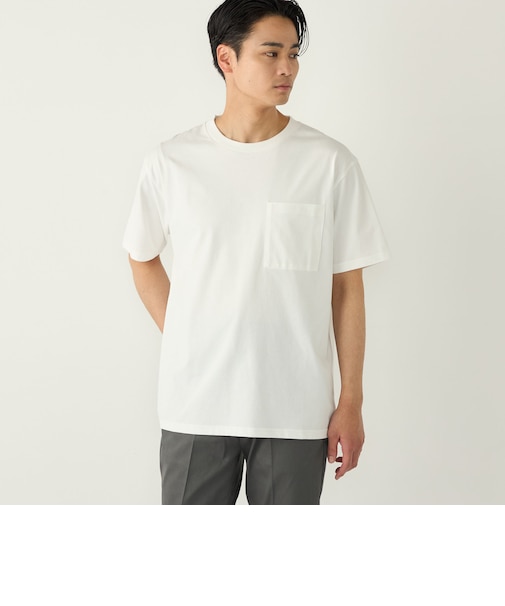 SHIPS Colors:〈吸水速乾・接触冷感・遮熱〉マルチファンクション ポケット Tシャツ◆