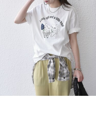 さかがみ家×SHIPS:コラボ プリント Tシャツ◇