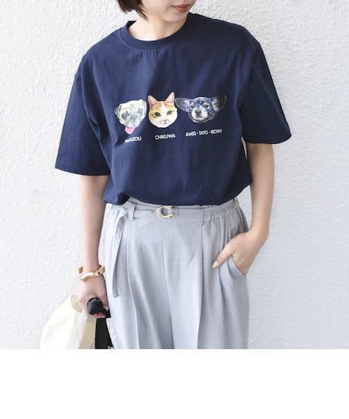 さかがみ家×SHIPS:コラボ プリント Tシャツ◇