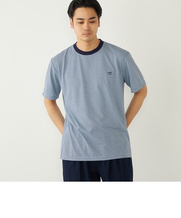 SHIPS Colors:〈速乾〉CAVE(R) ワンポイント ロゴ ボーダー Tシャツ◇