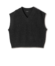 SHIPS Primary Navy Label:〈手洗い可能〉メッシュ ライン ニット ベスト