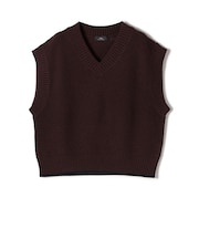 SHIPS Primary Navy Label:〈手洗い可能〉メッシュ ライン ニット ベスト
