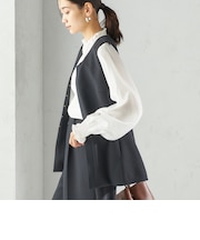〈洗濯機可能 / セレモニー対応可〉ポリエステル レーヨン ダンボール ジレ