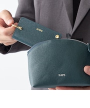 【WEB限定】SHIPS:【SAFFIANO LEATHER】シャックル 2トーン キーケース