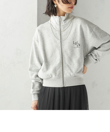 【SHIPS別注】LOGAN KNITTING MILLS:プリント ジップ プルオーバー