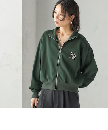 【SHIPS別注】LOGAN KNITTING MILLS:プリント ジップ プルオーバー