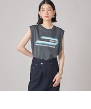 SHIPS NINE CASE:ロゴ ノースリーブ TEE