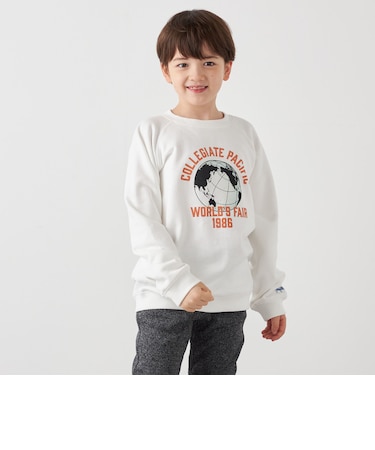 【SHIPS any別注】Collegiate Pacific:〈洗濯機可能〉プリント & 刺繍 スウェット<KIDS>