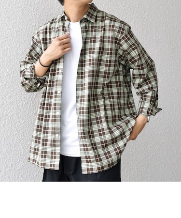 SHIPS any:〈洗濯機可能〉LIM BLESS チェック レギュラーカラー シャツ◇