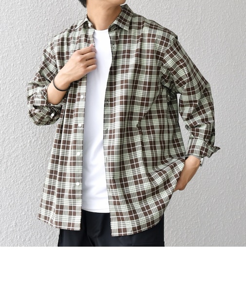 SHIPS any:〈洗濯機可能〉LIM BLESS チェック レギュラーカラー シャツ◇