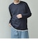 SHIPS any: パールワッフル フェイクレイヤード Tシャツ (ロンT)◇