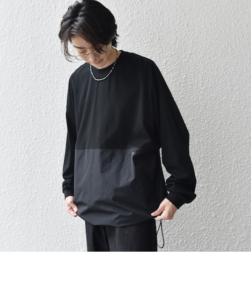 SHIPS any: カラーミックスコード トーン オン トーン デザイン Tシャツ【a-nylon】◇