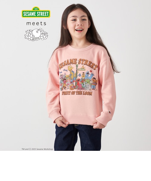 SESAME STREET meets FRUIT OF THE LOOM: プリント スウェット<KIDS>