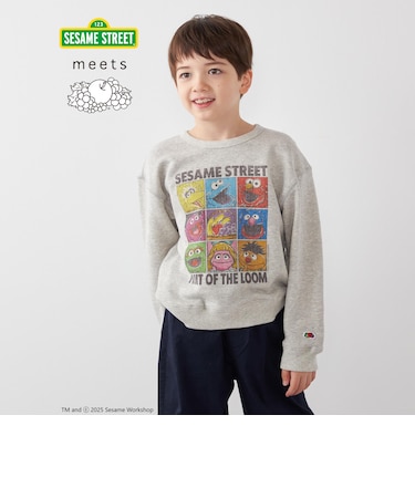 SESAME STREET meets FRUIT OF THE LOOM: ブロック プリント スウェット<KIDS>