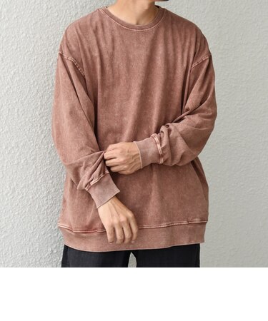 ONEITA: ケミカルウォッシュ サイド ポケット リラックス Tシャツ(ロンT)