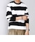 SHIPS any: ワイド カラー ボーダー スピンドル Tシャツ (ロンT)◇