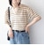 SHIPS Colors:〈手洗い可能〉シアー ボーダー スキッパー ニット◇