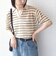 SHIPS Colors:〈手洗い可能〉シアー ボーダー スキッパー ニット◇
