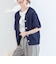 SHIPS Colors:〈手洗い可能〉リンクス ステッチ 5分袖 ニット ジャケット◇