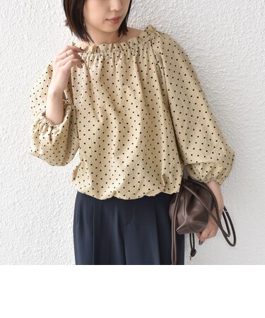 SHIPS Colors:〈洗濯機可能〉サッカー ドット 2WAY ブラウス◇