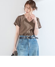 SHIPS Colors:〈汗染み防止・手洗い可能〉Vネック Tシャツ