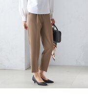 〈手洗い可能〉タック テーパード パンツ（セットアップ対応）