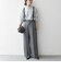 SHIPS any:〈洗濯機可能〉マニッシュ サスペンダー ワイド パンツ 24FW