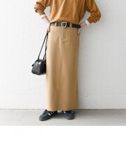 SHIPS any: エア ニードル ストレート ロング スカート