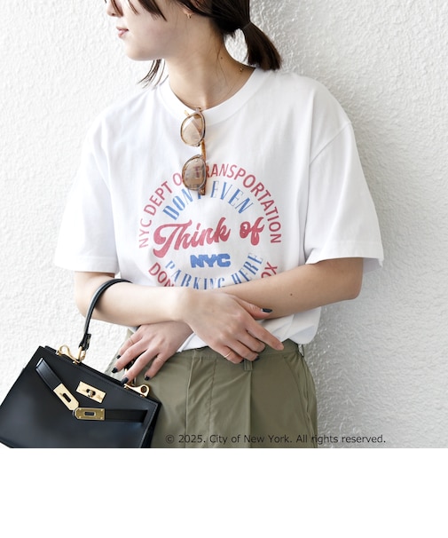 GOOD ROCK SPEED:〈洗濯機可能〉NYC ラウンド ロゴ プリント TEE