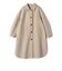 SHIPS Primary Navy Label:メルトン リバー ステンカラー コート