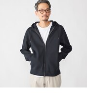 SHIPS:〈吸水速乾/通気性〉メッシュ ダブルニット ジップ パーカー