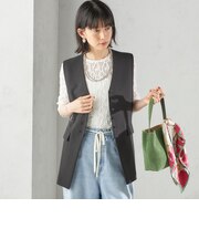 〈手洗い可能〉ハイカウント ダブルクロス ジレ
