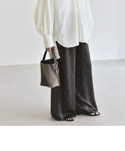 quaranciel:〈手洗い可能〉モノグラム ドット リラックス ワイド パンツ
