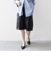 SHIPS any: センター ピンタックライン ハーフパンツ