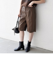 SHIPS any: センター ピンタックライン ハーフパンツ
