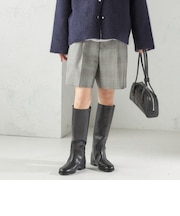 〈手洗い可能〉ウォッシャブル ウール チェック ハーフ パンツ
