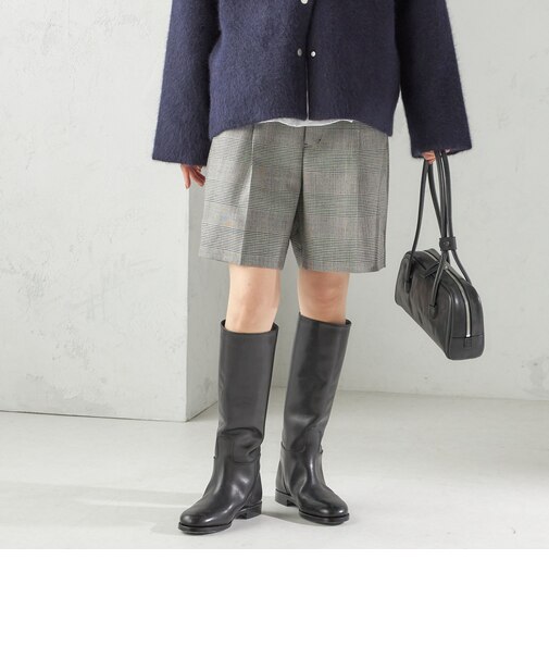 〈手洗い可能〉ウォッシャブル ウール チェック ハーフ パンツ