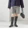 〈手洗い可能〉ウォッシャブル ウール チェック ハーフ パンツ