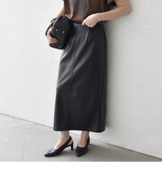 SHIPS any: クロス ステッチ Iライン スカート