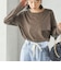 ワイド クルーネック コットン ロング スリーブ TEE